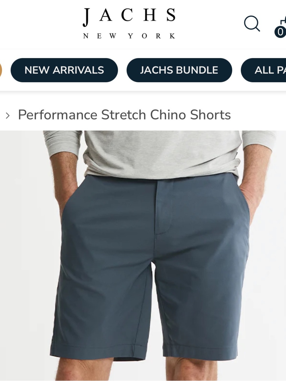 JACHS NEW YORK Performance Stretch Chino Shorts sz 38